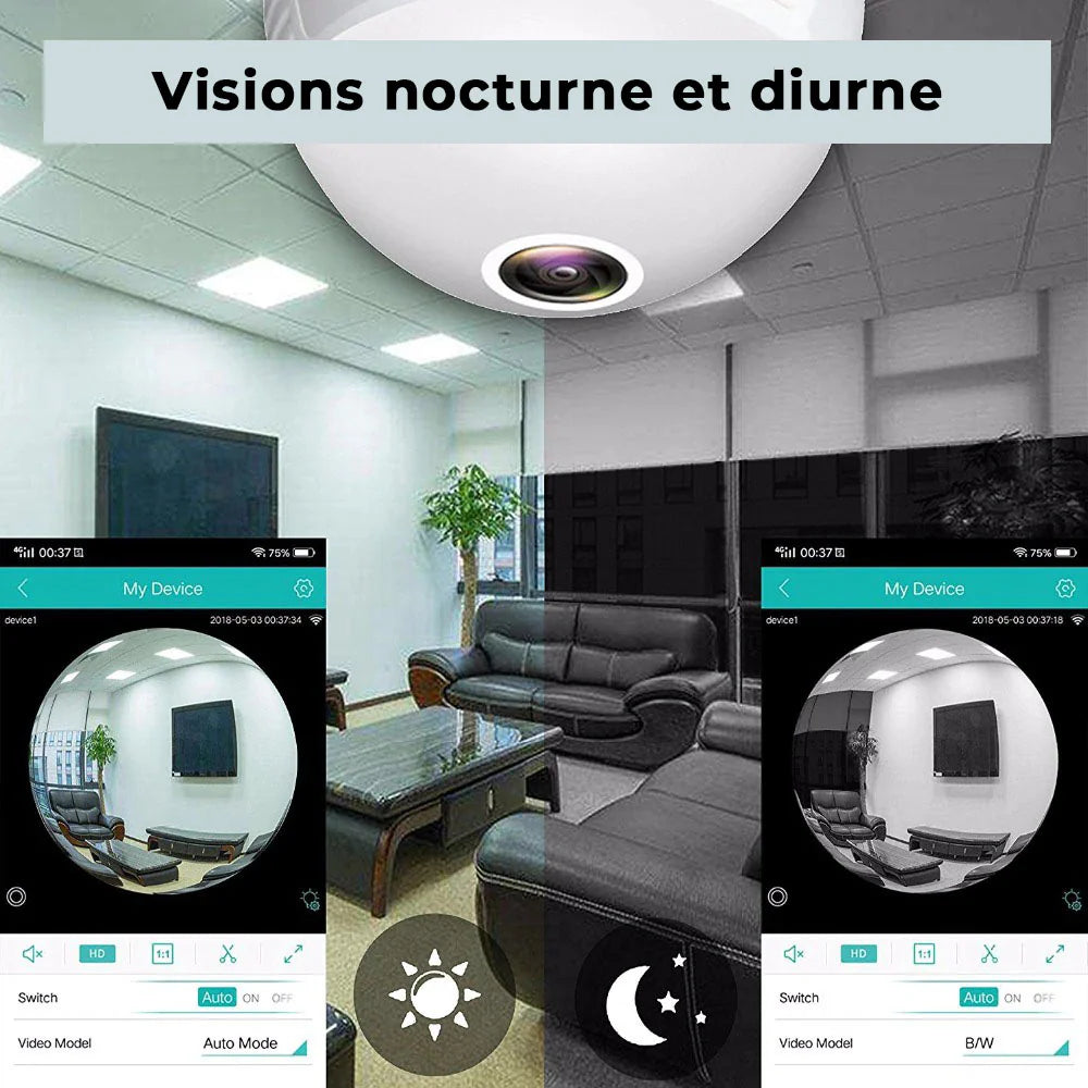 Ampoule caméra discrète