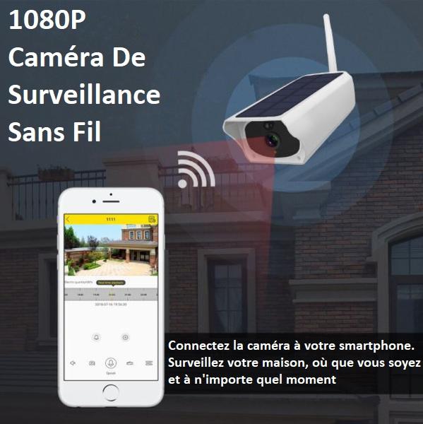 Caméra de surveillance solaire 1080p IP66