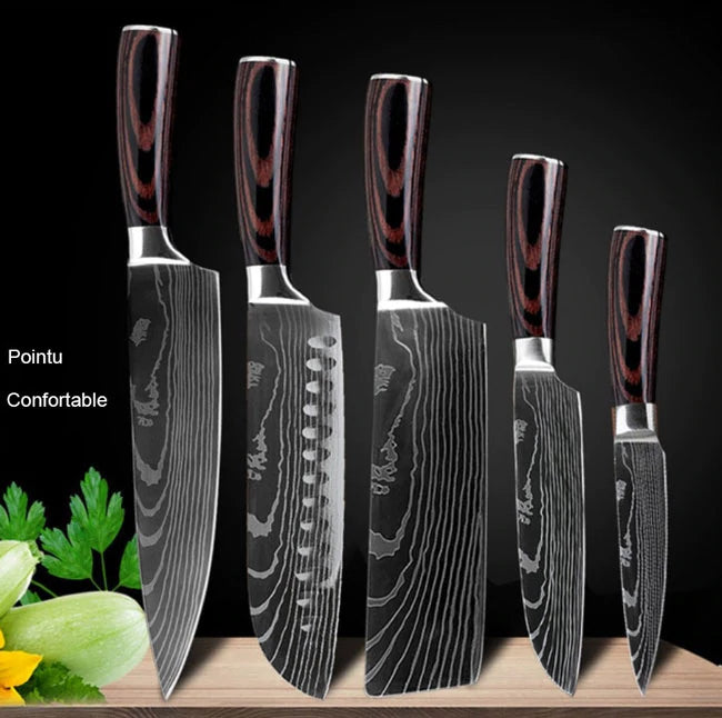 Lot de Couteaux Japonais Ultra Tranchants